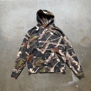 No Boundaries Mens Real Tree Camo Oversized Hoodie Small